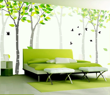 Green Young Trees Wallpaper AJ Wallpaper 