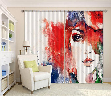 3D Graffiti Fashion Woman Curtains Drapes Wallpaper AJ Wallpaper 