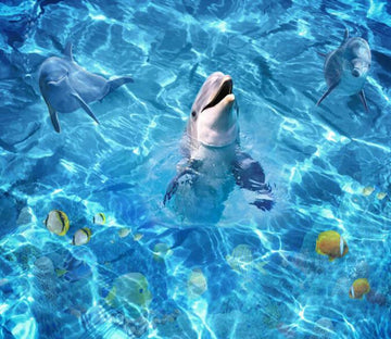 3D Blue Ocean Floor Mural Wallpaper AJ Wallpaper 2 