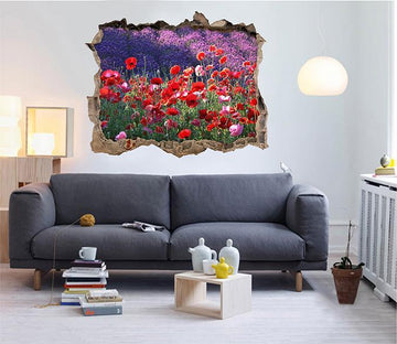 3D Bright Flowers 393 Broken Wall Murals Wallpaper AJ Wallpaper 