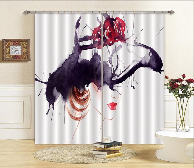 3D Graffiti Pretty Woman 578 Curtains Drapes Wallpaper AJ Wallpaper 