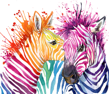 Colorful Zebras 1 Wallpaper AJ Wallpaper 