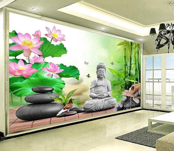 3D Lotus Meditation 333 Wallpaper AJ Wallpaper 