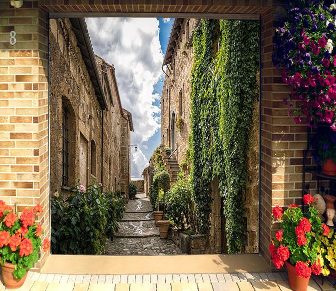 3D Town Scenery 177 Garage Door Mural Wallpaper AJ Wallpaper 