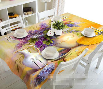 3D Flowers Vase 950 Tablecloths Wallpaper AJ Wallpaper 