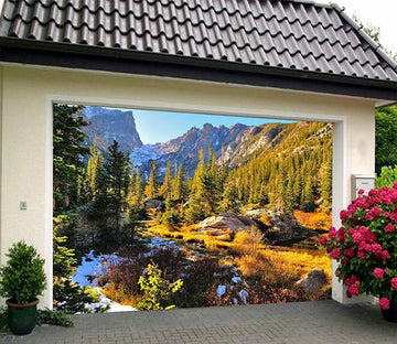 3D Snow Mountain Forest 134 Garage Door Mural Wallpaper AJ Wallpaper 