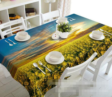 3D Flowers Field Sunset 926 Tablecloths Wallpaper AJ Wallpaper 