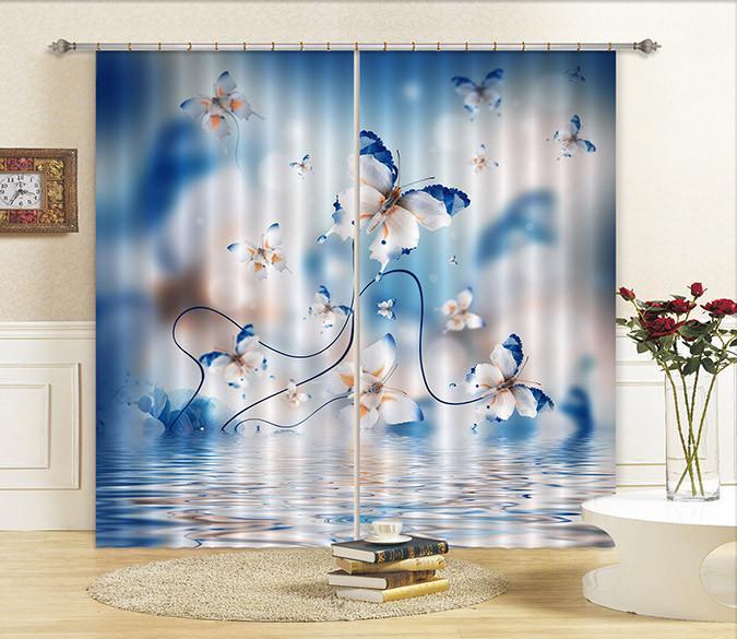 3D Dancing Butterflies 51 Curtains Drapes Wallpaper AJ Wallpaper 