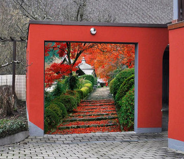 3D Stairs Trees 102 Garage Door Mural Wallpaper AJ Wallpaper 