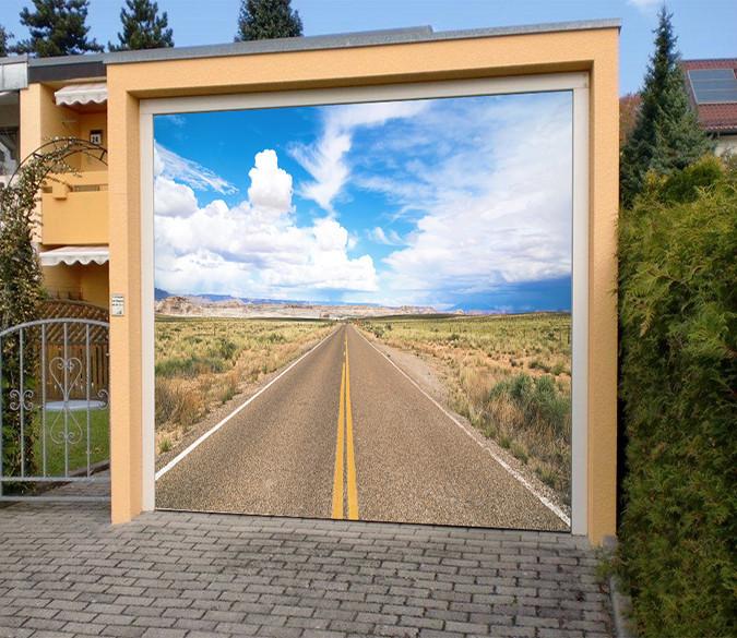 3D Sunny Highway Scenery 175 Garage Door Mural Wallpaper AJ Wallpaper 