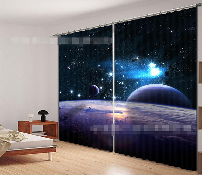 3D Space Scenery 1078 Curtains Drapes Wallpaper AJ Wallpaper 