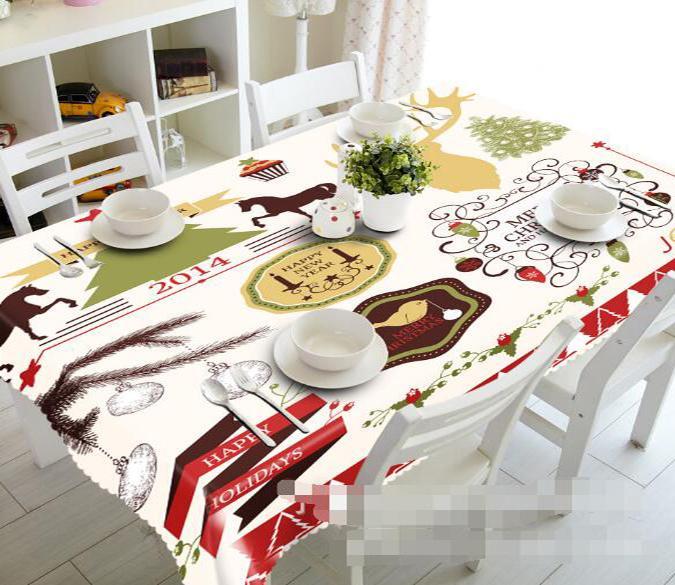 3D Christmas Pattern 1374 Tablecloths Wallpaper AJ Wallpaper 