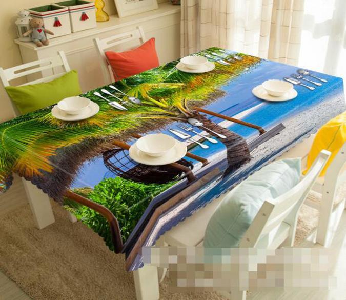 3D Beach Scenery 1239 Tablecloths Wallpaper AJ Wallpaper 