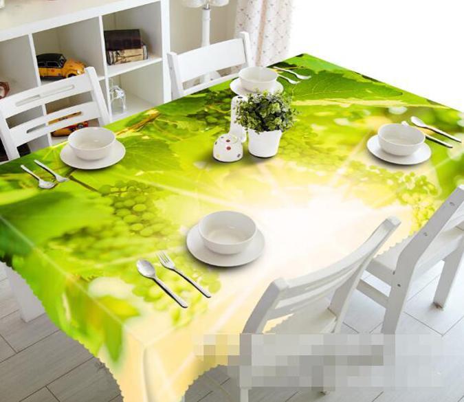 3D Green Grapes 1150 Tablecloths Wallpaper AJ Wallpaper 