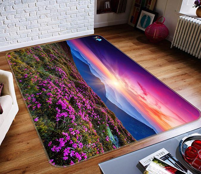 3D Mountain Flowers 183 Non Slip Rug Mat Mat AJ Creativity Home 