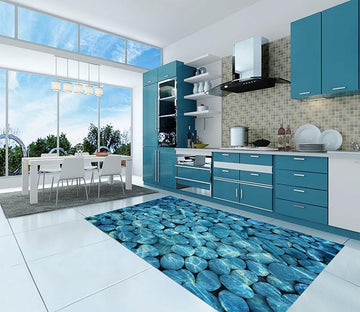 3D Lake Floor Stones Kitchen Mat Floor Mural Wallpaper AJ Wallpaper 