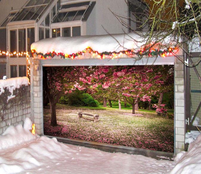 3D Trees Falling Flowers 327 Garage Door Mural Wallpaper AJ Wallpaper 