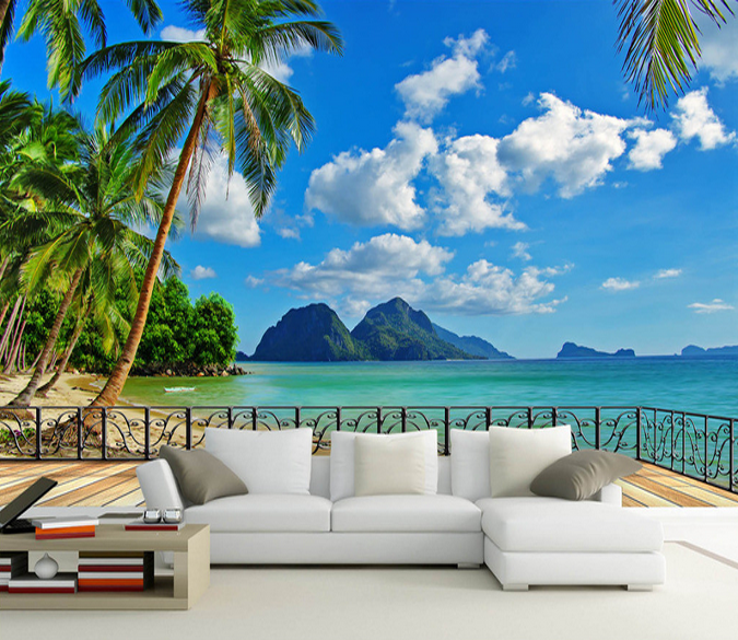 Balcony Beautiful Beach Wallpaper AJ Wallpaper 