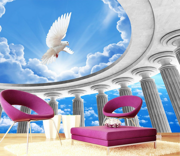 Dove And Columns Wallpaper AJ Wallpaper 