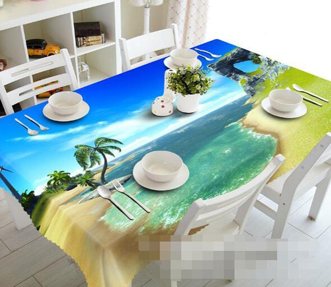 3D Sea Bay 1075 Tablecloths Wallpaper AJ Wallpaper 