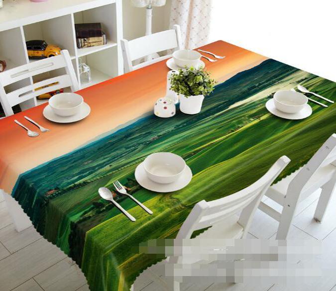 3D Hilly Grassland 1114 Tablecloths Wallpaper AJ Wallpaper 