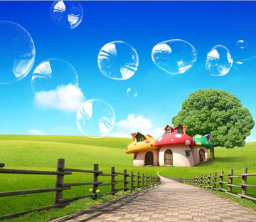 Mushroom Houses Wallpaper AJ Wallpaper 