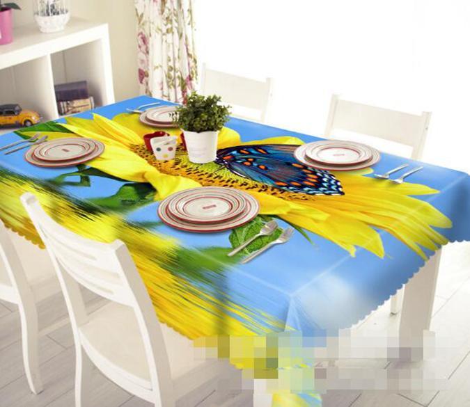 3D Flower Butterfly 1260 Tablecloths Wallpaper AJ Wallpaper 