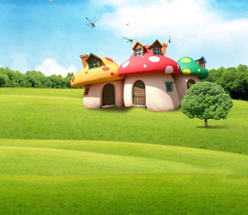 Cute Mushroom Houses Wallpaper AJ Wallpaper 