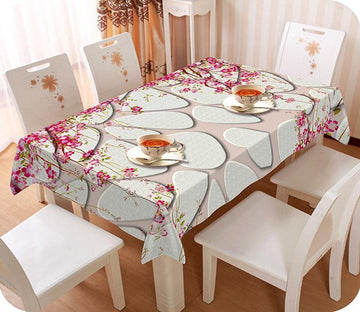 3D Stones Wall Flowers Vines 147 Tablecloths Wallpaper AJ Wallpaper 