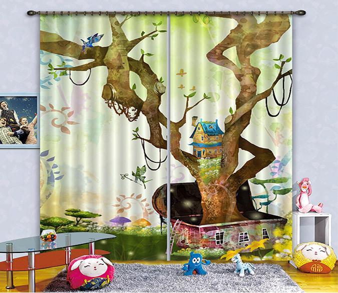 3D Magic Tree House 70 Curtains Drapes Wallpaper AJ Wallpaper 