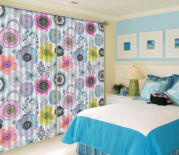 3D Flowers Pattern 479 Curtains Drapes Wallpaper AJ Wallpaper 