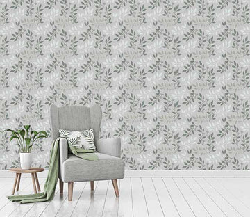 3D Retro Leaves Pattern 021 Wallpaper AJ Wallpaper 