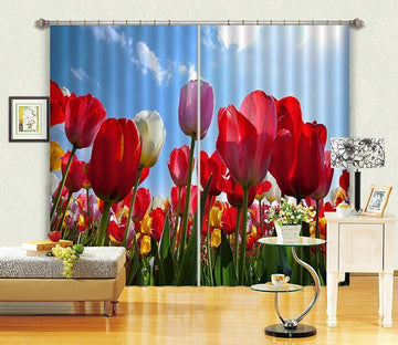 3D Colorful Flowers 508 Curtains Drapes Wallpaper AJ Wallpaper 