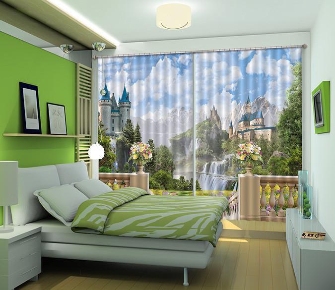 3D Pretty Castles Nature Scenery 520 Curtains Drapes Wallpaper AJ Wallpaper 