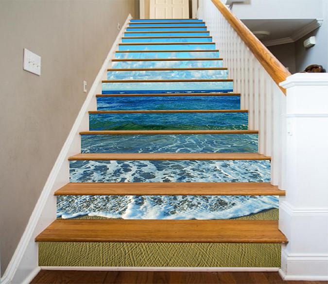 3D Sea Scenery 769 Stair Risers Wallpaper AJ Wallpaper 