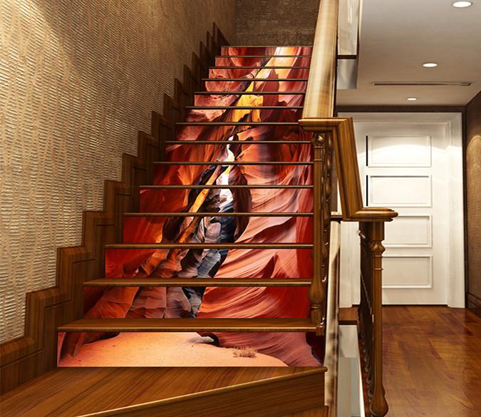 3D Rock Mountain Path 868 Stair Risers Wallpaper AJ Wallpaper 