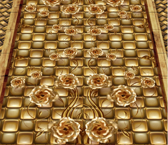 3D Metal Flowers Floor Mural Wallpaper AJ Wallpaper 2 