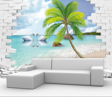 Beach And Bricks Wallpaper AJ Wallpaper 