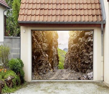 3D Stone Mountains Path 415 Garage Door Mural Wallpaper AJ Wallpaper 