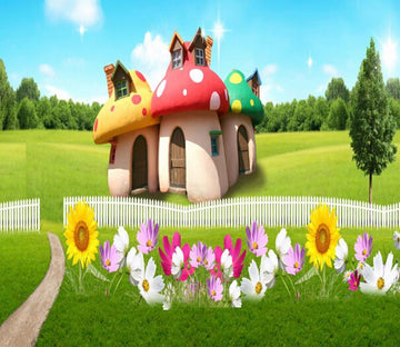 Lawn Mushroom Houses Wallpaper AJ Wallpaper 