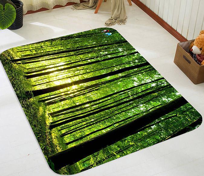 3D Forest Sunshine 6 Non Slip Rug Mat Mat AJ Creativity Home 