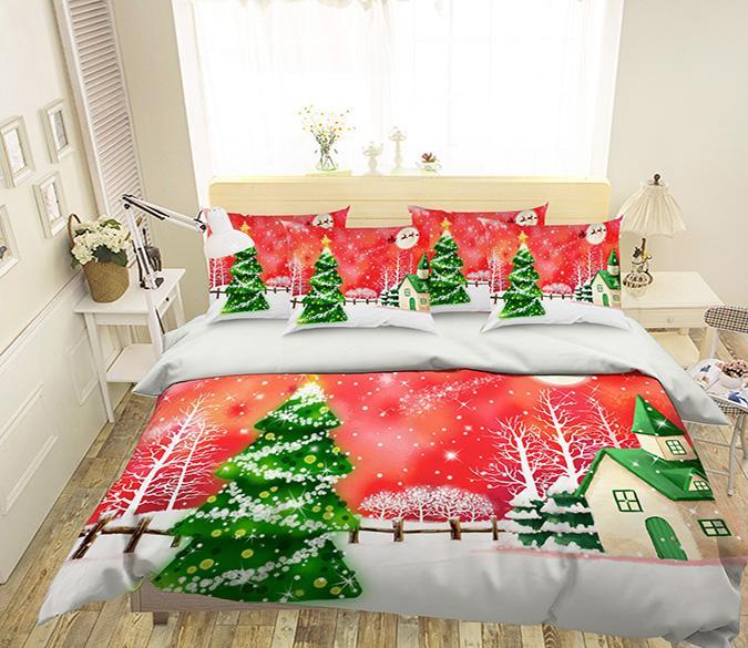 3D Christmas Tree 235 Bed Pillowcases Quilt Wallpaper AJ Wallpaper 