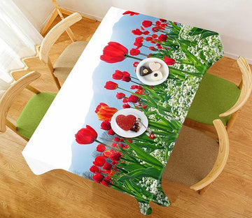 3D Mountain Flowers Field 277 Tablecloths Wallpaper AJ Wallpaper 