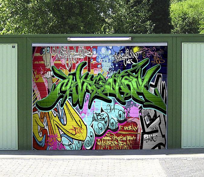 3D Fashion Graffiti 44 Garage Door Mural Wallpaper AJ Wallpaper 