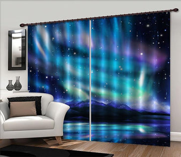 3D Dazzling Aurora Curtains Drapes Wallpaper AJ Wallpaper 