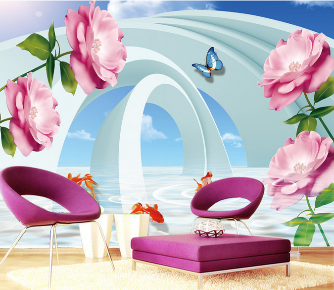 Blossoms And Arches Wallpaper AJ Wallpaper 