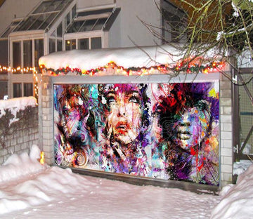 3D Graffiti Women 381 Garage Door Mural Wallpaper AJ Wallpaper 