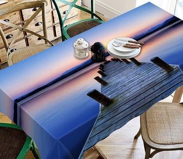 3D Lake Bridge Sunset 418 Tablecloths Wallpaper AJ Wallpaper 