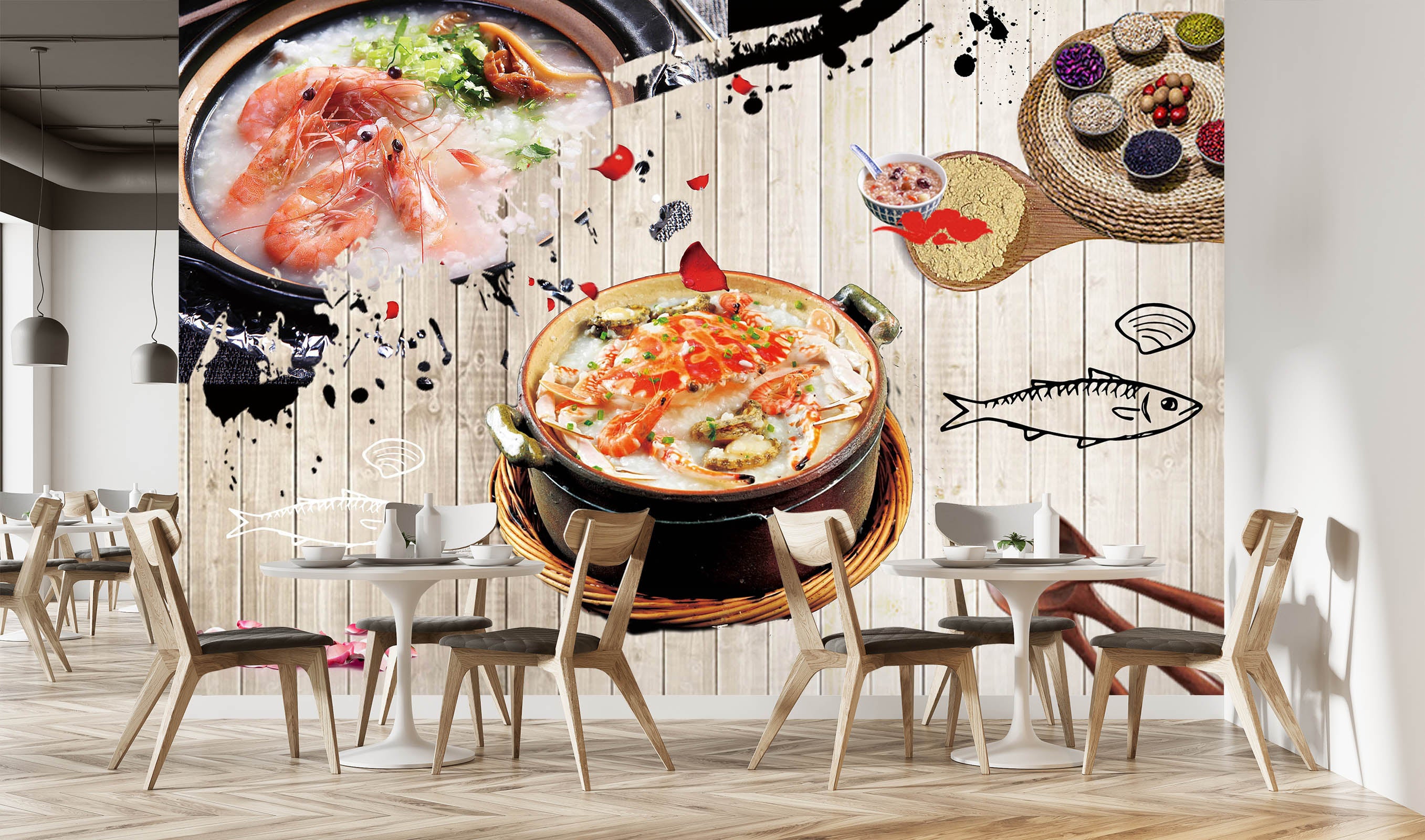 3D Sichuan Hot Pot 3009 Wall Murals