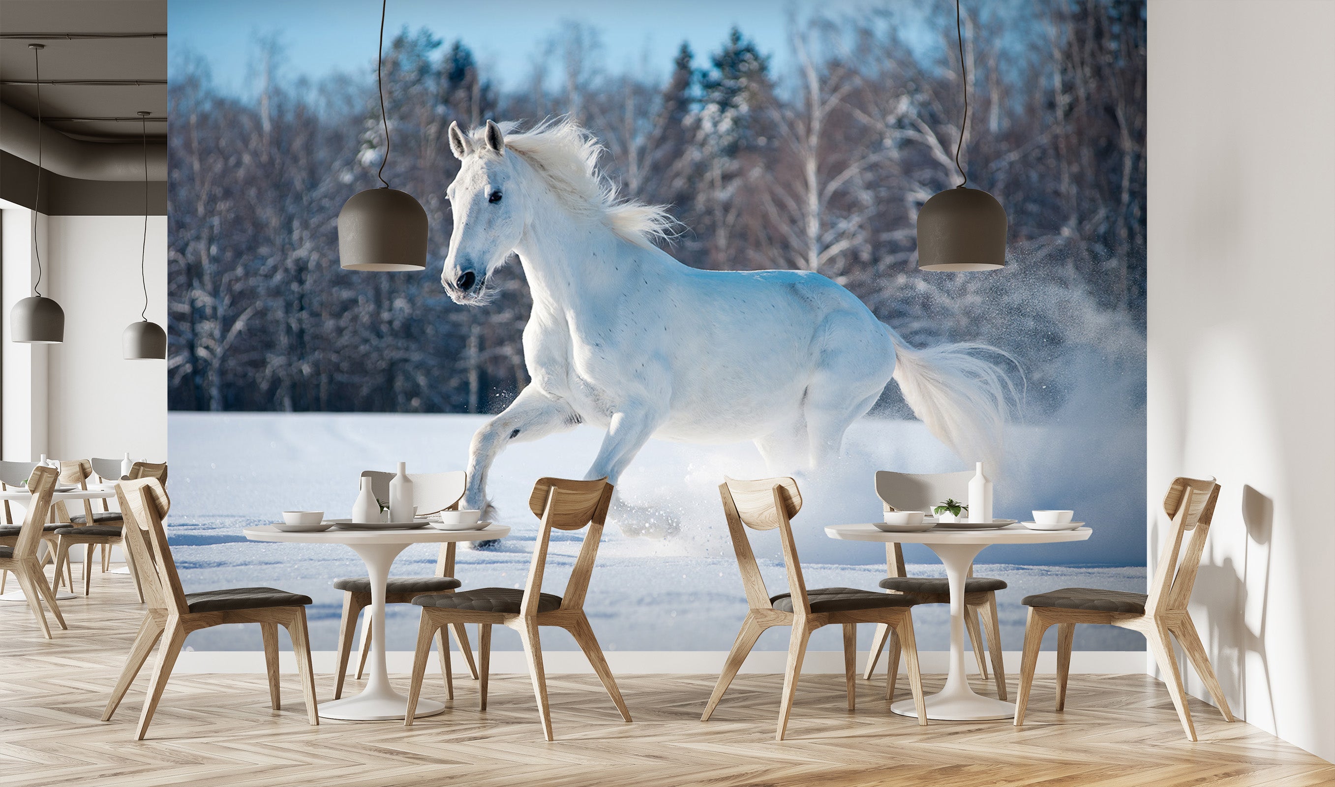 3D Snow White Horse 282 Wall Murals